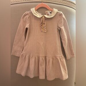 Janie and Jack Pink Houndstooth Dress